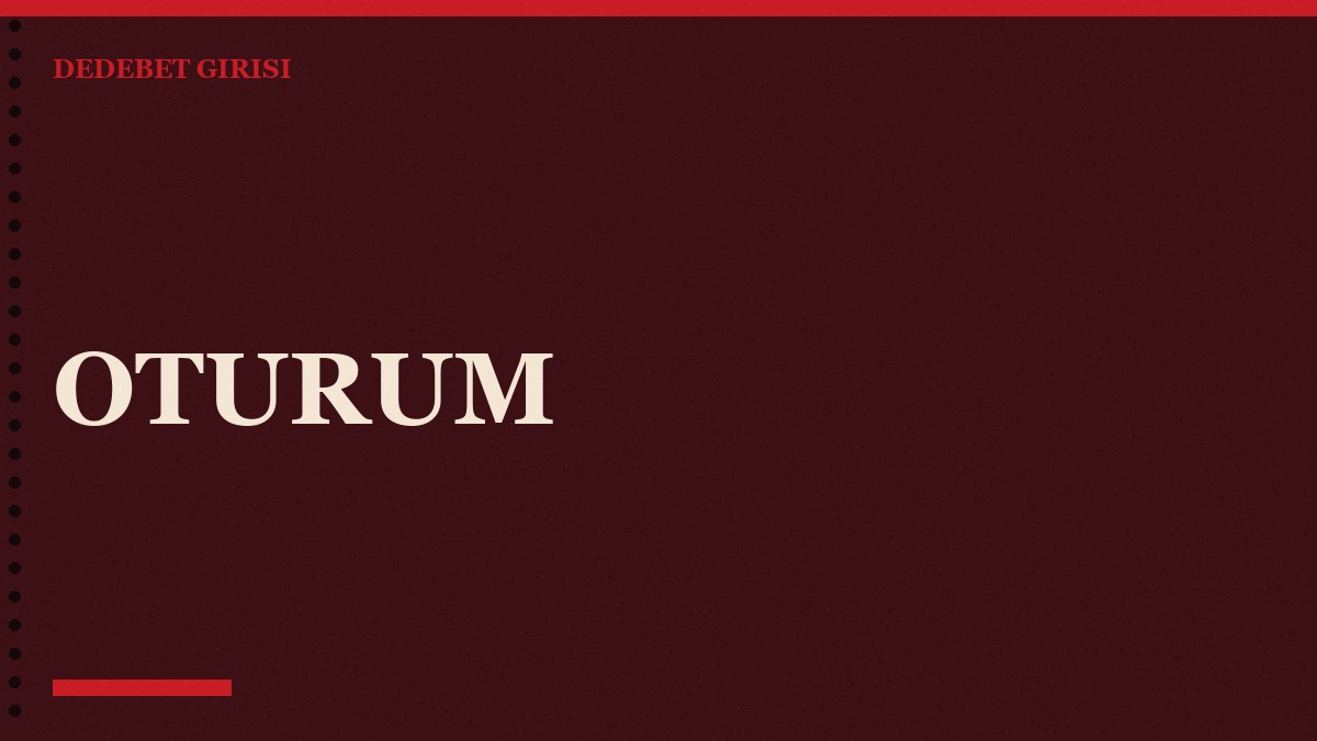 Dedebet girişi için oturum başlığı